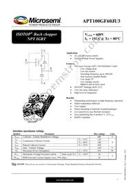 APT100GF60JU3 Datasheet Cover