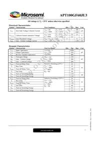 APT100GF60JU3 Datasheet Page 2