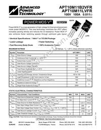 APT10M11B2VFRG Datasheet Cover