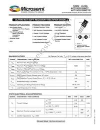 APT15DQ120BCTG Datasheet Cover