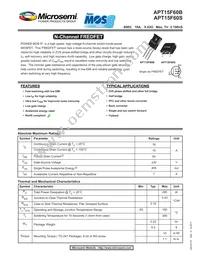 APT15F60S Datasheet Cover