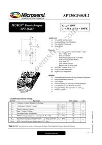 APT30GF60JU2 Datasheet Cover