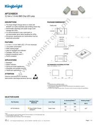 APT3216SECK Datasheet Cover