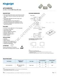 APT3216SRCPRV Datasheet Cover