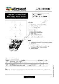 APT40DS10HJ Datasheet Cover