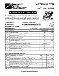 APT40M35JVFR Datasheet Cover