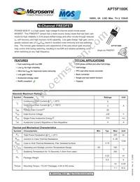 APT5F100K Datasheet Cover