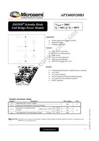 APT60DS20HJ Datasheet Cover