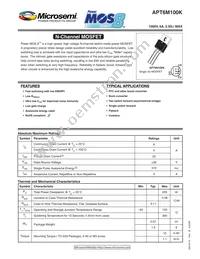 APT6M100K Datasheet Cover