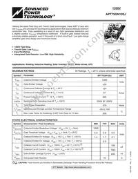 APT75GN120J Datasheet Cover