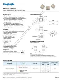 APTB1612LSURKSYKC Datasheet Cover