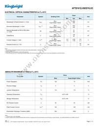 APTB1612LVBDSYKJ3C Datasheet Page 2