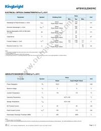 APTB1612LZGKSYKC Datasheet Page 2