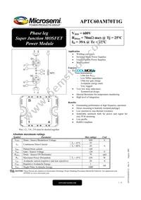 APTC60AM70T1G Datasheet Cover