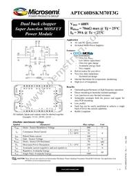 APTC60DSKM70T3G Datasheet Cover