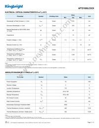 APTD1608LCGCK Datasheet Page 2