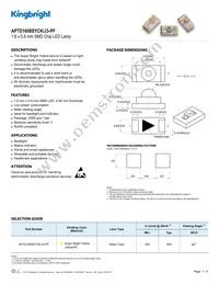 APTD1608SYCK/J3-PF Datasheet Cover
