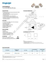 APTD1608VBC/D Datasheet Cover