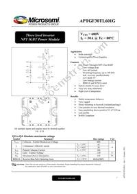 APTGF30TL601G Datasheet Cover