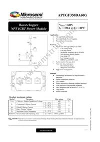 APTGF350DA60G Datasheet Cover