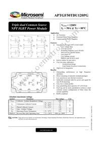 APTGF50TDU120PG Datasheet Cover