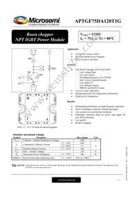 APTGF75DA120T1G Datasheet Cover