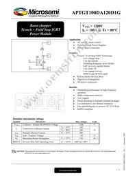 APTGT100DA120D1G Datasheet Cover