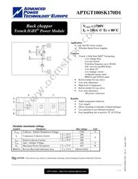 APTGT100SK170D1G Datasheet Cover