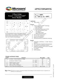 APTGT20X60T3G Datasheet Cover