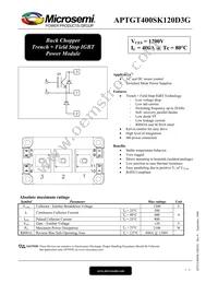 APTGT400SK120D3G Datasheet Cover