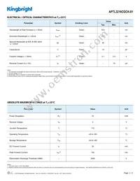 APTL3216CGCK-01 Datasheet Page 2