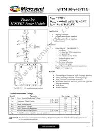 APTM100A46FT1G Datasheet Cover