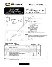 APTM120U10DAG Datasheet Cover