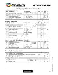 APTM50DUM25TG Datasheet Page 2