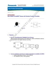 AQY221R2TW Datasheet Cover