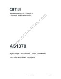 AS1370-ATDT-33 Datasheet Cover
