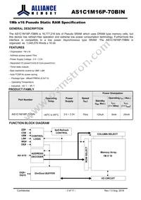 AS1C1M16P-70BIN Datasheet Page 2