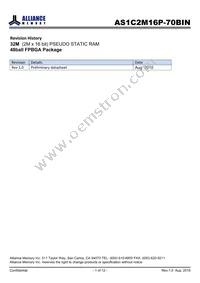 AS1C2M16P-70BIN Datasheet Cover