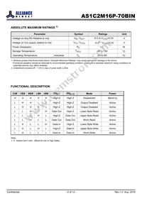 AS1C2M16P-70BIN Datasheet Page 4