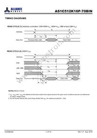 AS1C512K16P-70BIN Datasheet Page 7