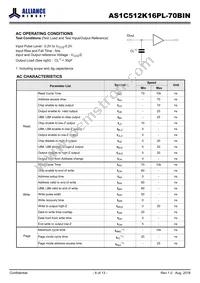AS1C512K16PL-70BIN Datasheet Page 6