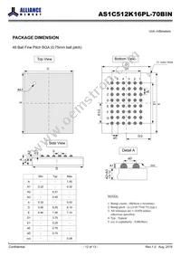 AS1C512K16PL-70BIN Datasheet Page 12