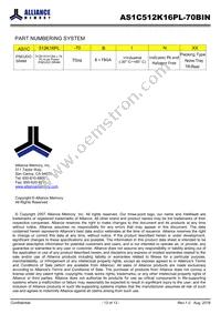 AS1C512K16PL-70BIN Datasheet Page 13