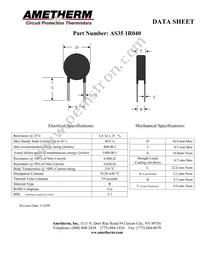 AS35 1R040 Datasheet Cover