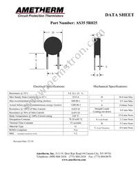 AS35 5R025 Datasheet Cover