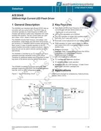 AS3648-ZWLT Datasheet Page 2