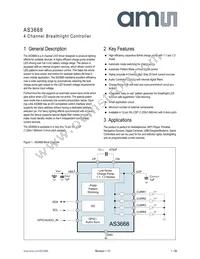 AS3668-BWLT Datasheet Cover