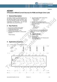 AS3691A-ZTSP Datasheet Page 2
