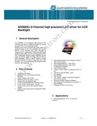 AS3693C-ZTQT Datasheet Cover