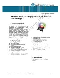 AS3693E-ZTFT Datasheet Cover